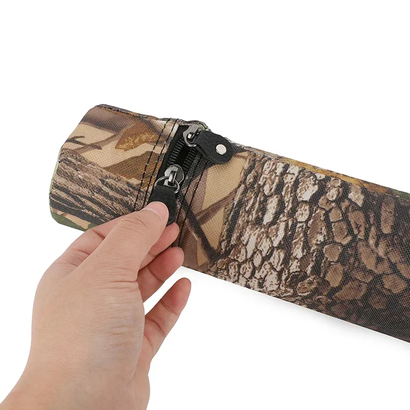 1pc Arrow Quiver Camo Arrow Case PVC Tube Adjustable Shoulder High Capacity Arrow Pouch for Archery Wild Hunting Shooting Target